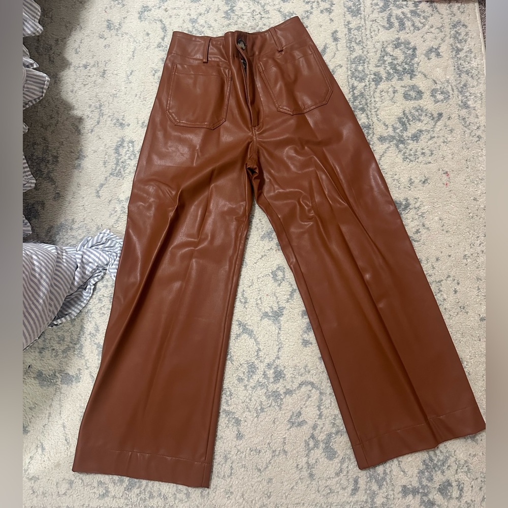 Brown Leather Pants